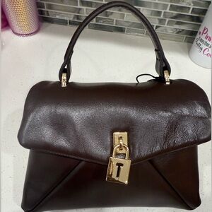 Elegant Brown Leather Handbag